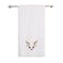 BYFT Iris Christmas Embroidered 70 x 140 Cm White Bath Towel - "Reindeer Face" Design 100% Cotton - Premium Holiday Collection