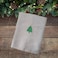 BYFT Iris Christmas Embroidered 50 x 80 Cm White Hand Towel - "Simple Christmas Tree with Star" Design 100% Cotton - Premium Holiday Collection