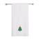 BYFT Iris Christmas Embroidered 70 x 140 Cm White Bath Towel - "Simple Christmas Tree with Star" Design 100% Cotton - Premium Holiday Collection