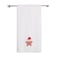 BYFT Iris Christmas Embroidered 70 x 140 Cm White Bath Towel - "Smiling Christmas Star with Santa Hat" Design 100% Cotton - Premium Holiday Collection