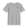 BYFT Threads Medium Grey Polycotton T-Shirt - Christmas "Believe" Embroidered Design, Premium Holiday Collection