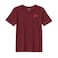 BYFT Threads Large Pomegranate Polycotton T-Shirt - Christmas "Believe" Embroidered Design, Premium Holiday Collection