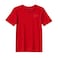 BYFT Threads XXL Red Polycotton T-Shirt - Christmas "Believe" Embroidered Design, Premium Holiday Collection