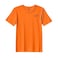 BYFT Threads XL Orange Polycotton T-Shirt - Christmas "Believe Christmas Ornaments" Embroidered Design, Premium Holiday Collection