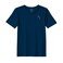 BYFT Threads XXL Navy Blue Polycotton T-Shirt - Christmas "Candy Cane with Bow" Embroidered Design, Premium Holiday Collection