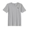 BYFT Threads Large Grey Polycotton T-Shirt - Christmas "Christmas Candy Canes with Bow" Embroidered Design, Premium Holiday Collection