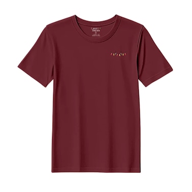 BYFT Threads Large Pomegranate Polycotton T-Shirt - Christmas "Christmas Candy Canes with Bow" Embroidered Design, Premium Holiday Collection