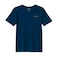 BYFT Threads XL Navy Blue Polycotton T-Shirt - Christmas "Christmas Light Garland" Embroidered Design, Premium Holiday Collection