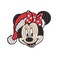 BYFT Threads Large Pomegranate Polycotton T-Shirt - Christmas "Christmas Minnie Face" Embroidered Design, Premium Holiday Collection