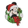 BYFT Threads XL Pomegranate Polycotton T-Shirt - Christmas "Christmas Mouse in Wreath" Embroidered Design, Premium Holiday Collection