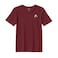 BYFT Threads XL Pomegranate Polycotton T-Shirt - Christmas "Christmas Mouse in Wreath" Embroidered Design, Premium Holiday Collection