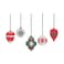 BYFT Threads XXL Red Polycotton T-Shirt - Christmas "Christmas Ornament Set" Embroidered Design, Premium Holiday Collection