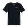 BYFT Threads Medium Black Polycotton T-Shirt - Christmas "Christmas Sleigh with Reindeer" Embroidered Design, Premium Holiday Collection