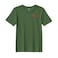 BYFT Threads XL Forest ELF Green Polycotton T-Shirt - Christmas "Christmas Sleigh with Reindeer" Embroidered Design, Premium Holiday Collection