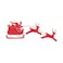 BYFT Threads Large White Polycotton T-Shirt - Christmas "Christmas Sleigh with Reindeer" Embroidered Design, Premium Holiday Collection