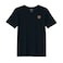 BYFT Threads Medium Black Polycotton T-Shirt - Christmas "Christmas Snowflakes" Embroidered Design, Premium Holiday Collection
