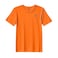 BYFT Threads XL Orange Polycotton T-Shirt - Christmas "Christmas Snowflakes" Embroidered Design, Premium Holiday Collection