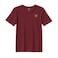 BYFT Threads Medium Pomegranate Polycotton T-Shirt - Christmas "Christmas Snowflakes" Embroidered Design, Premium Holiday Collection
