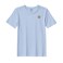 BYFT Threads Medium Sky Blue Polycotton T-Shirt - Christmas "Christmas Snowflakes" Embroidered Design, Premium Holiday Collection