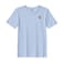 BYFT Threads XL Sky Blue Polycotton T-Shirt - Christmas "Christmas Snowflakes" Embroidered Design, Premium Holiday Collection