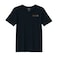 BYFT Threads Medium Black Polycotton T-Shirt - Christmas "Christmas Snowflakes Trio" Embroidered Design, Premium Holiday Collection