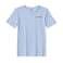 BYFT Threads Medium Sky Blue Polycotton T-Shirt - Christmas "Christmas Snowflakes Trio" Embroidered Design, Premium Holiday Collection