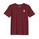 BYFT Threads XL Pomegranate Polycotton T-Shirt - Christmas "Classic Snowman with Red Scarf" Embroidered Design, Premium Holiday Collection