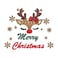 BYFT Threads XL Beige Polycotton T-Shirt - Christmas "Cute Reindeer Merry Christmas" Embroidered Design, Premium Holiday Collection