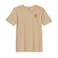 BYFT Threads XL Beige Polycotton T-Shirt - Christmas "Cute Reindeer Merry Christmas" Embroidered Design, Premium Holiday Collection