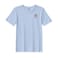 BYFT Threads XXL Sky Blue Polycotton T-Shirt - Christmas "Cute Reindeer Merry Christmas" Embroidered Design, Premium Holiday Collection