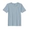 BYFT Threads Medium Baby Blue Polycotton T-Shirt - Christmas "Diamond Snowflake" Embroidered Design, Premium Holiday Collection