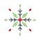 BYFT Threads XL Navy Blue Polycotton T-Shirt - Christmas "Diamond Snowflake" Embroidered Design, Premium Holiday Collection