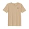 BYFT Threads XL Beige Polycotton T-Shirt - Christmas "Elegant Christmas Tree with Gift" Embroidered Design, Premium Holiday Collection
