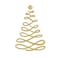 BYFT Threads XL Orange Polycotton T-Shirt - Christmas "Elegant Loop Christmas Tree" Embroidered Design, Premium Holiday Collection