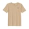 BYFT Threads XL Beige Polycotton T-Shirt - Christmas "Gingerbread Angel Cookie" Embroidered Design, Premium Holiday Collection