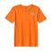BYFT Threads Large Orange Polycotton T-Shirt - Christmas "Gingerbread Bell Cookie" Embroidered Design, Premium Holiday Collection