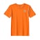 BYFT Threads Large Orange Polycotton T-Shirt - Christmas "Gingerbread House Cookie" Embroidered Design, Premium Holiday Collection