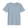 BYFT Threads XL Baby Blue Polycotton T-Shirt - Christmas "Gingerbread Stocking Cookie" Embroidered Design, Premium Holiday Collection