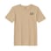BYFT Threads Large Beige Polycotton T-Shirt - Christmas "Lets Get Lit Christmas Lights" Embroidered Design, Premium Holiday Collection