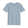 BYFT Threads XL Baby Blue Polycotton T-Shirt - Christmas "Meowy Christmas Cat" Embroidered Design, Premium Holiday Collection