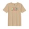 BYFT Threads XXL Beige Polycotton T-Shirt - Christmas "Merry Christmas Trees (4 Styles)" Embroidered Design, Premium Holiday Collection