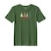 BYFT Threads Medium Forest ELF Green Polycotton T-Shirt - Christmas "Merry Christmas Trees (4 Styles)" Embroidered Design, Premium Holiday Collection