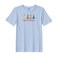 BYFT Threads XXL Sky Blue Polycotton T-Shirt - Christmas "Merry Christmas Trees (4 Styles)" Embroidered Design, Premium Holiday Collection