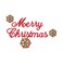 BYFT Threads XL Black Polycotton T-Shirt - Christmas "Merry Christmas with Snowflakes" Embroidered Design, Premium Holiday Collection