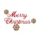 BYFT Threads XL Grey Polycotton T-Shirt - Christmas "Merry Christmas with Snowflakes" Embroidered Design, Premium Holiday Collection