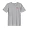 BYFT Threads XL Grey Polycotton T-Shirt - Christmas "Merry Christmas with Snowflakes" Embroidered Design, Premium Holiday Collection