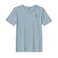 BYFT Threads XL Baby Blue Polycotton T-Shirt - Christmas "Minimal Snowflake Line" Embroidered Design, Premium Holiday Collection