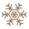 BYFT Threads XXL Beige Polycotton T-Shirt - Christmas "Minimal Snowflake Line" Embroidered Design, Premium Holiday Collection