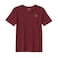 BYFT Threads XXL Pomegranate Polycotton T-Shirt - Christmas "Minimal Snowflake Line" Embroidered Design, Premium Holiday Collection