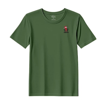 BYFT Threads XL Forest ELF Green Polycotton T-Shirt - Christmas "My 1st Christmas" Embroidered Design, Premium Holiday Collection